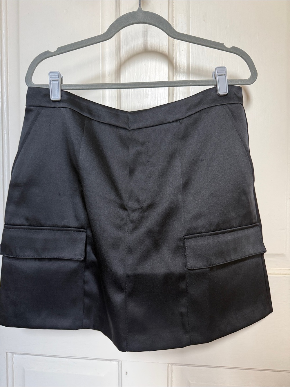 LOFT Black Mini Skirt with Flap Pockets
